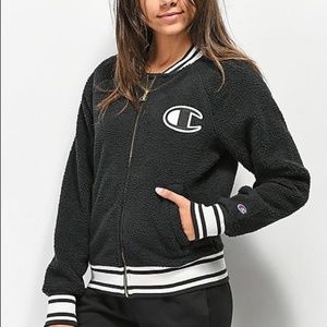 Womens Champion Sherpa Bomber Jacket 